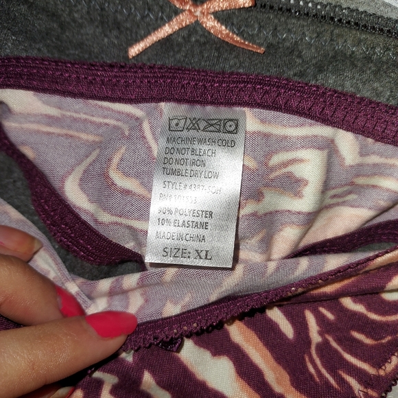 NWT 5pc soft silky thong bundle set, size XL - Picture 2 of 4